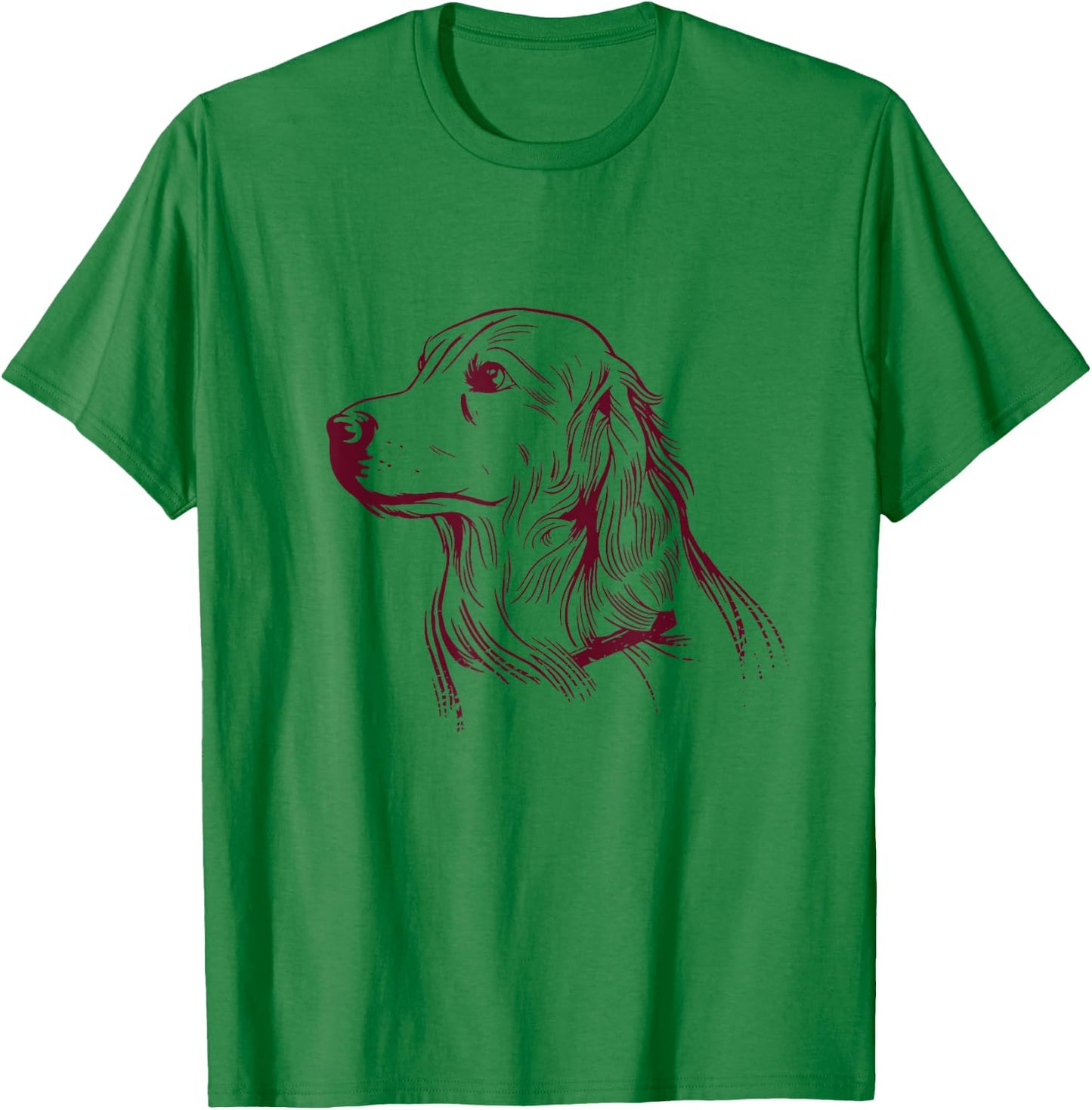 Golden Retriever Portrait Dog Owner Yellow Graphic T-Shirt - T-Shirt | Irish Green