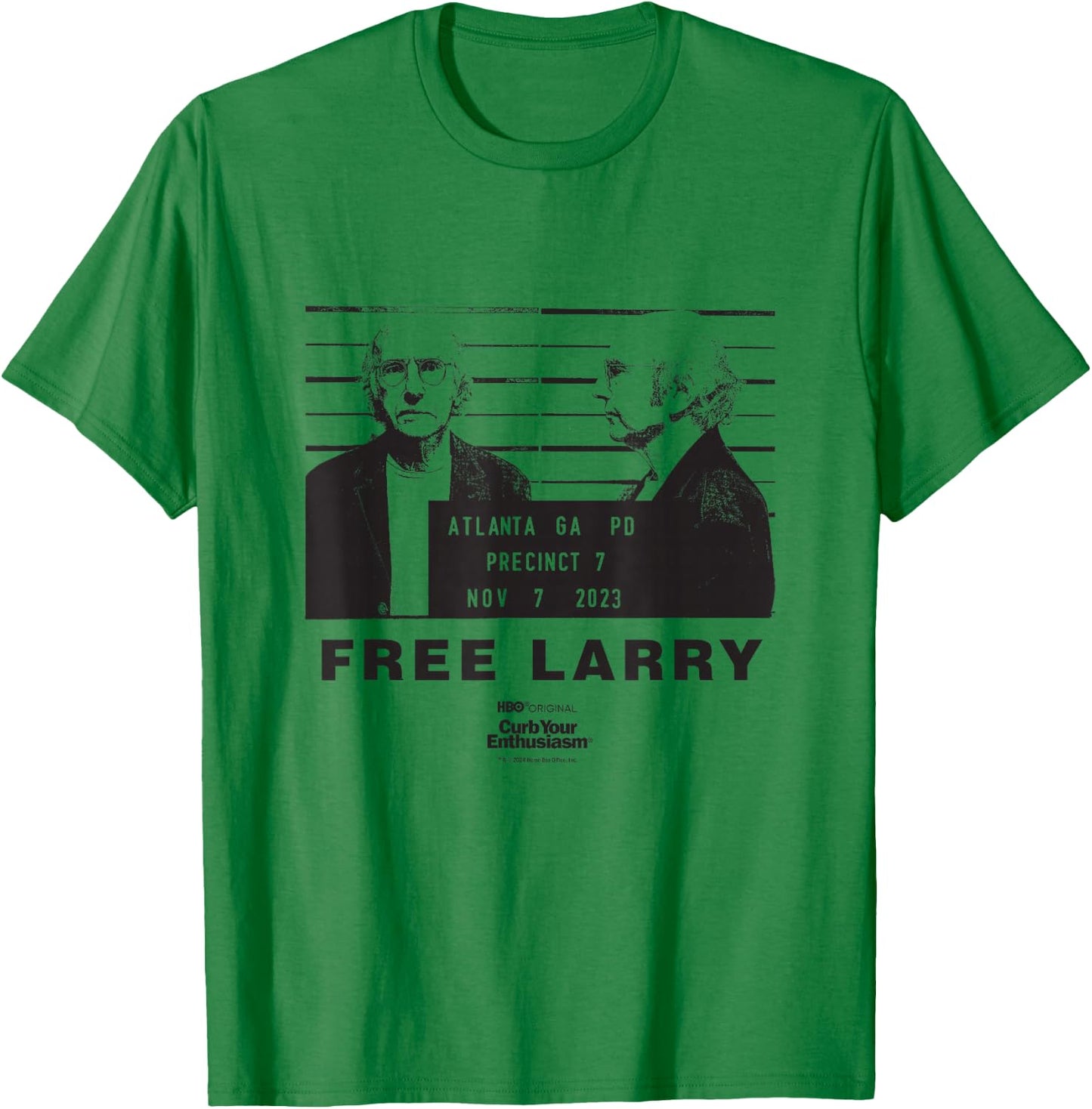 Curb Your Enthusiasm Free Larry Officially Licensed T-Shirt - T-Shirt | Irish Green