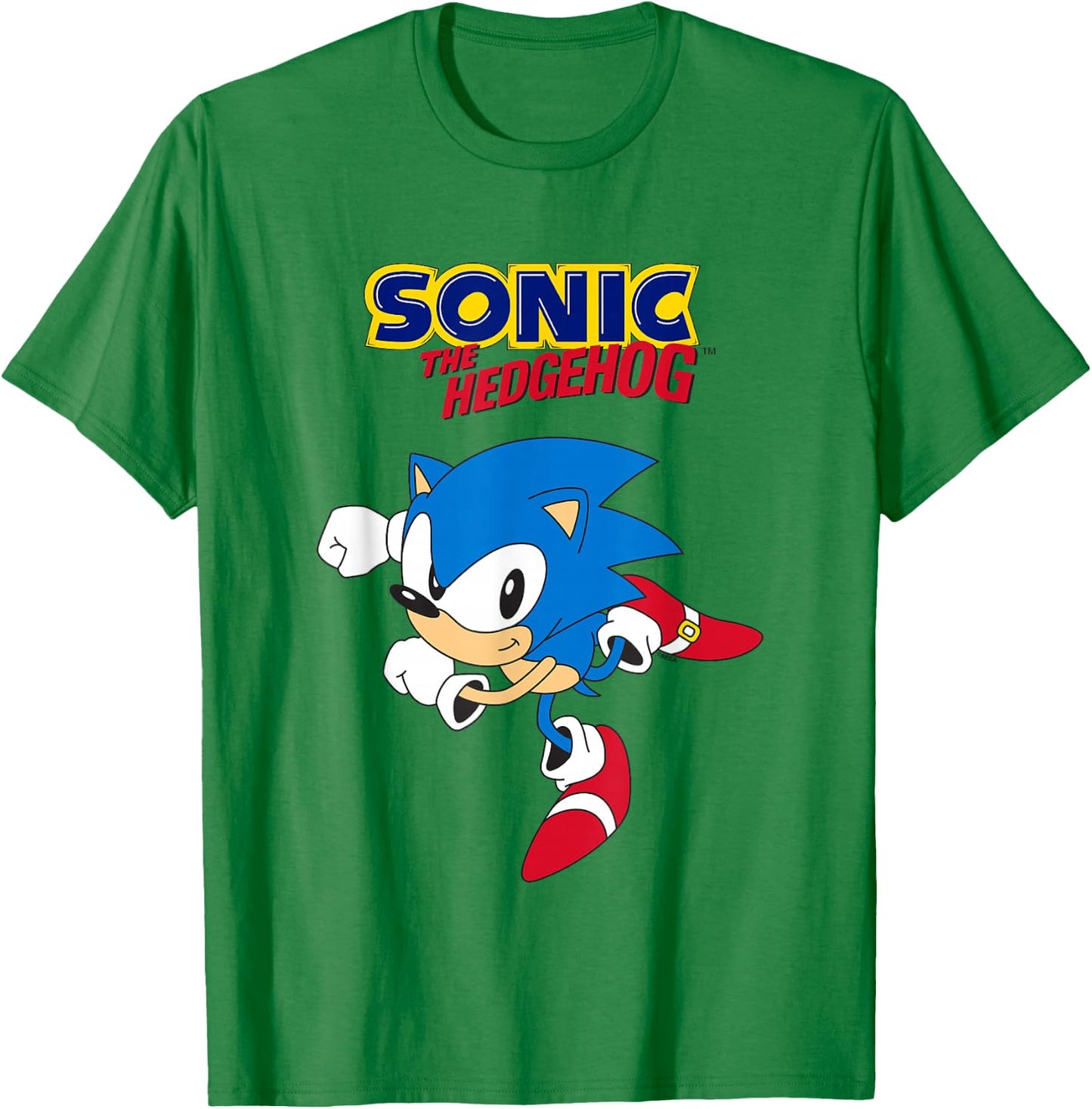 Sonic The Hedgehog Classic Sonic Running Cool Shot T-Shirt - T-Shirt | Irish Green