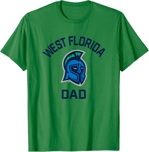 University of West Florida UWF Argonauts Arched Dad T-Shirt - T-Shirt | Irish Green
