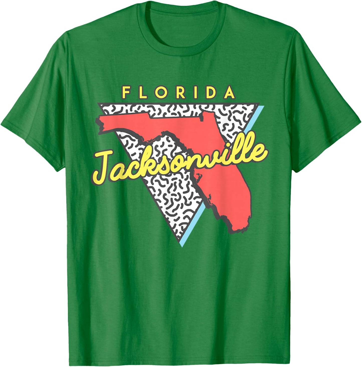 Jacksonville Florida T Shirt 80s Design Souvenirs T-Shirt - T-Shirt | Irish Green