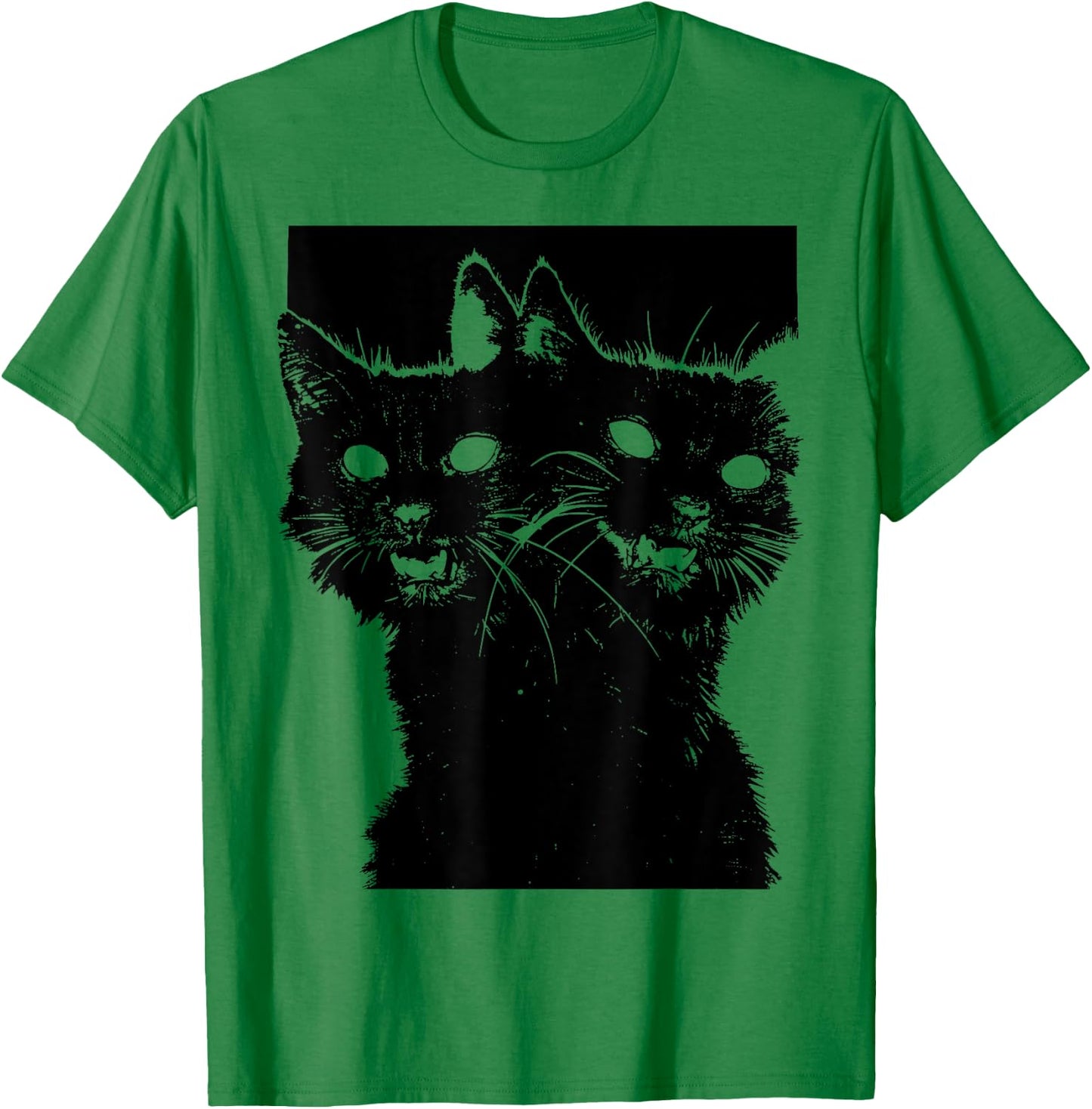 90s Grunge Cats | Occult Y2K Punk Pastel Goth Aesthetic T-Shirt - T-Shirt | Irish Green