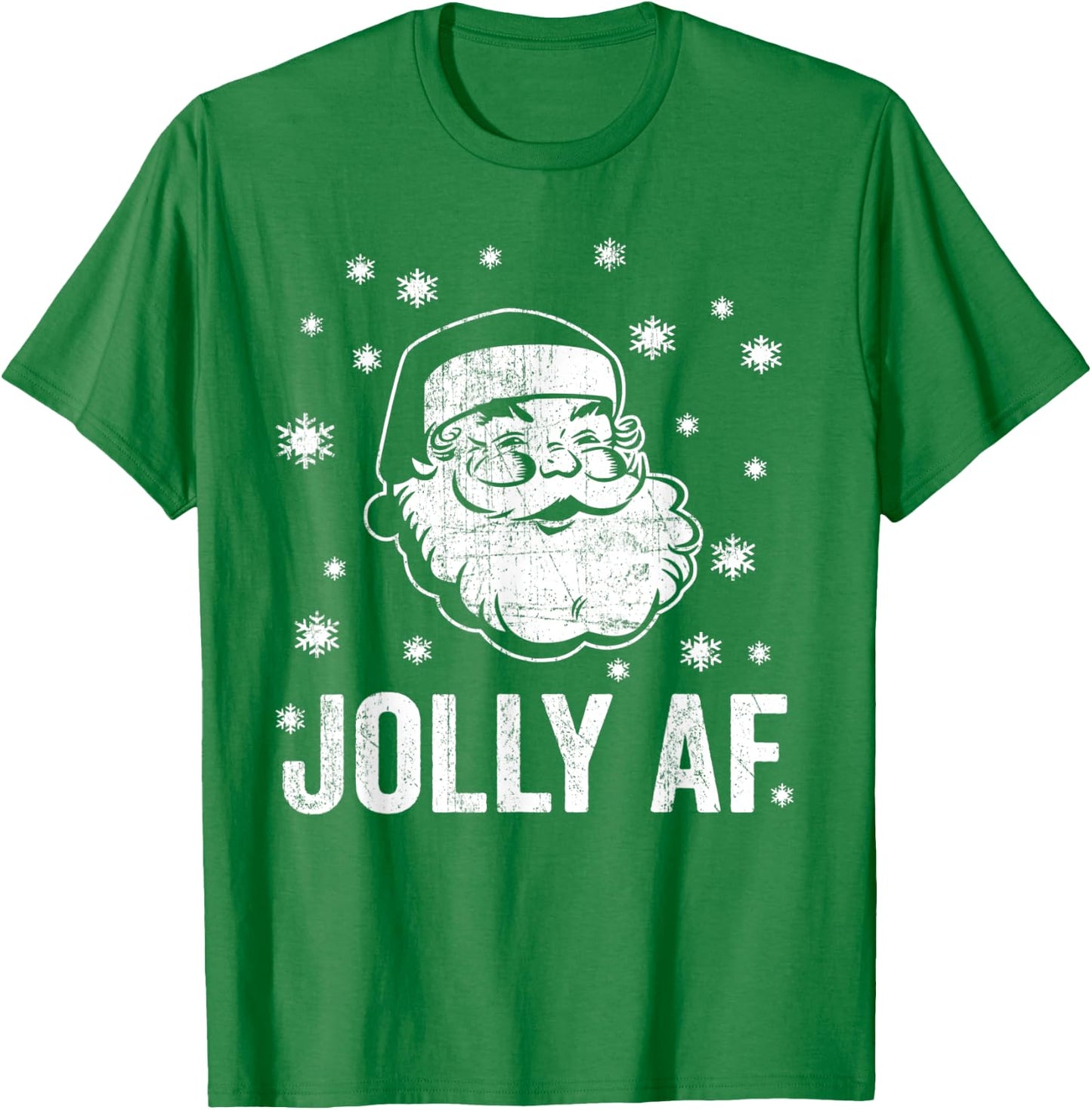 Classic Santa Jolly AF T-Shirt - T-Shirt | Irish Green