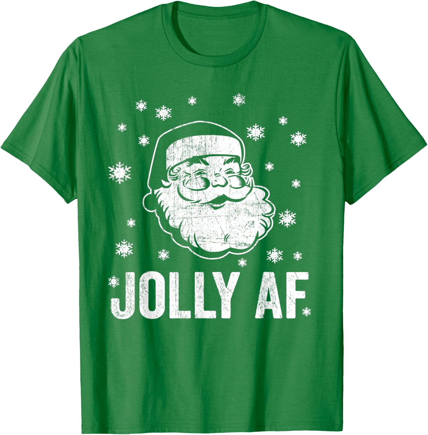 Classic Santa Jolly AF T-Shirt - T-Shirt | Irish Green