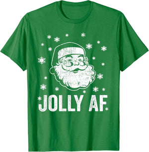 Classic Santa Jolly AF T-Shirt - T-Shirt | Irish Green
