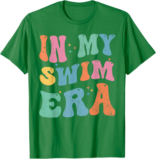 Retro In My Swim Era Swimming Swimmers Women Men Kids T-Shirt - T-Shirt | Irish Green