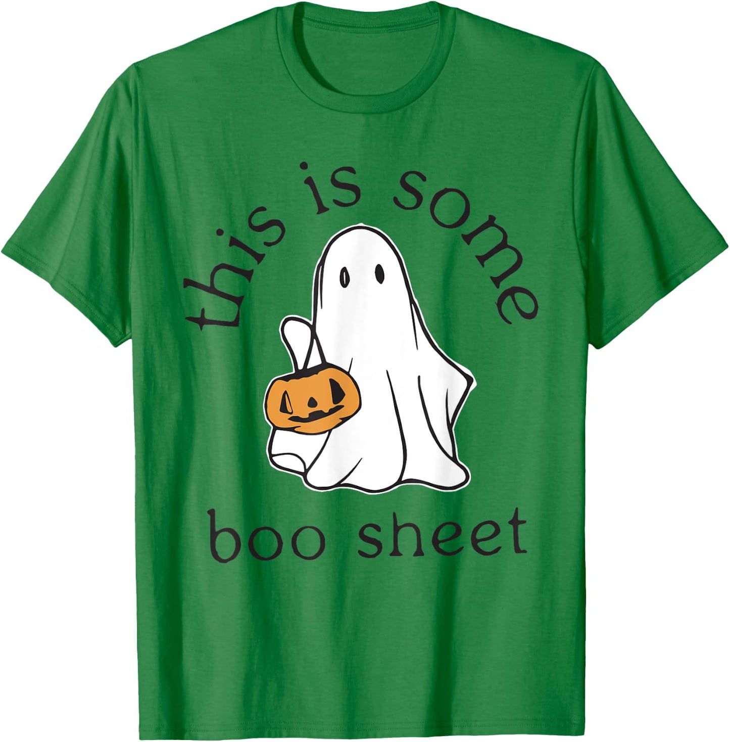 Funny Boo Pumpkin Halloween This Is Some Boo Sheet Ghost T-Shirt - T-Shirt | Irish Green