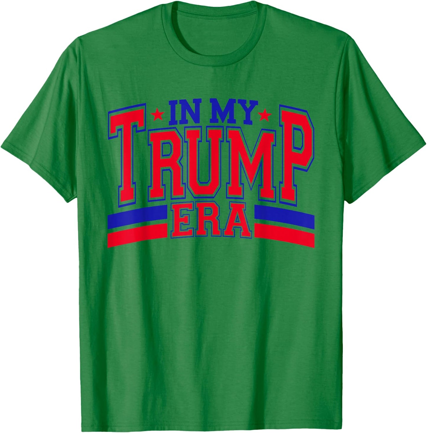 In My Trump Era Retro Groovy Trump 2024 4th July Patriotic T-Shirt - T-Shirt | Irish Green