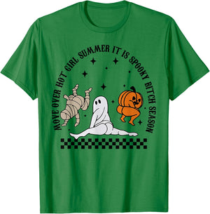 Move Over Hot Girl Summer It's Spooky Bitch Season Halloween T-Shirt - T-Shirt | Irish Green