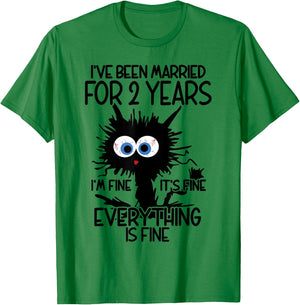 Cotton Wedding I've Been Married For 2 Years T-Shirt - T-Shirt | Irish Green