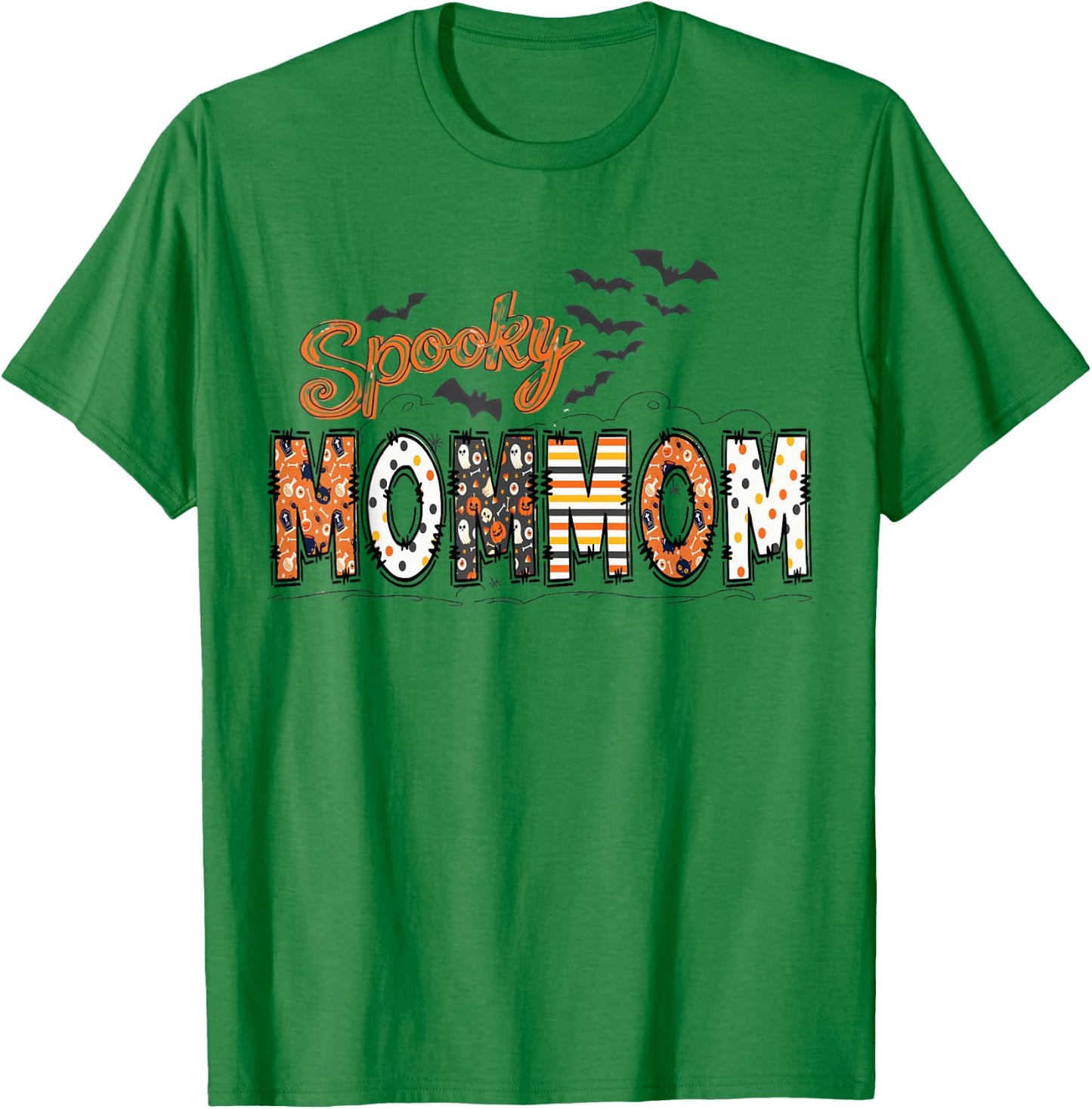 Spooky Mommom Halloween Mommom Life Family Matching T-Shirt - T-Shirt | Irish Green