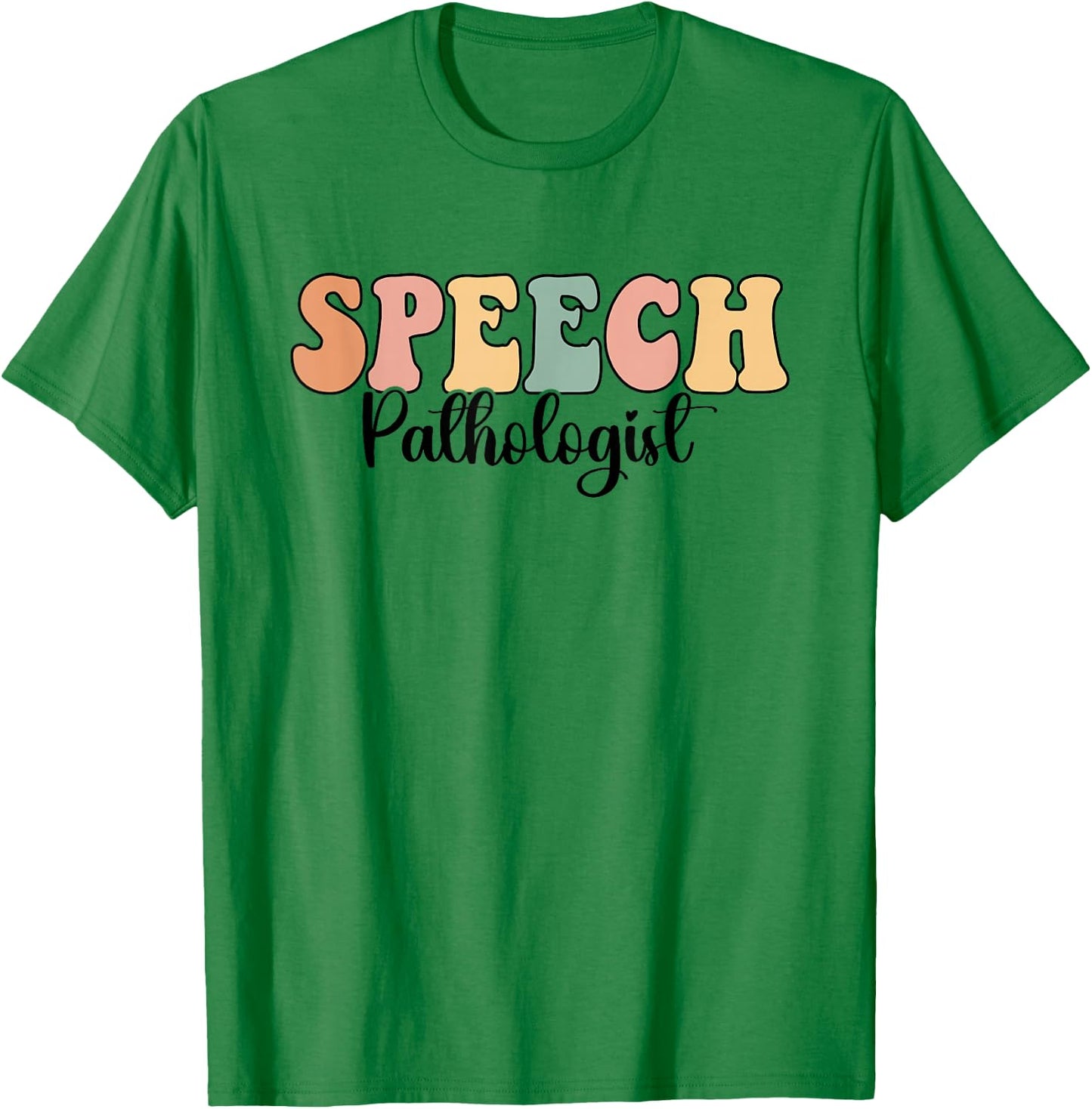 Groovy Speech Therapy Speech Language Pathologist Therapist T-Shirt - T-Shirt | Irish Green