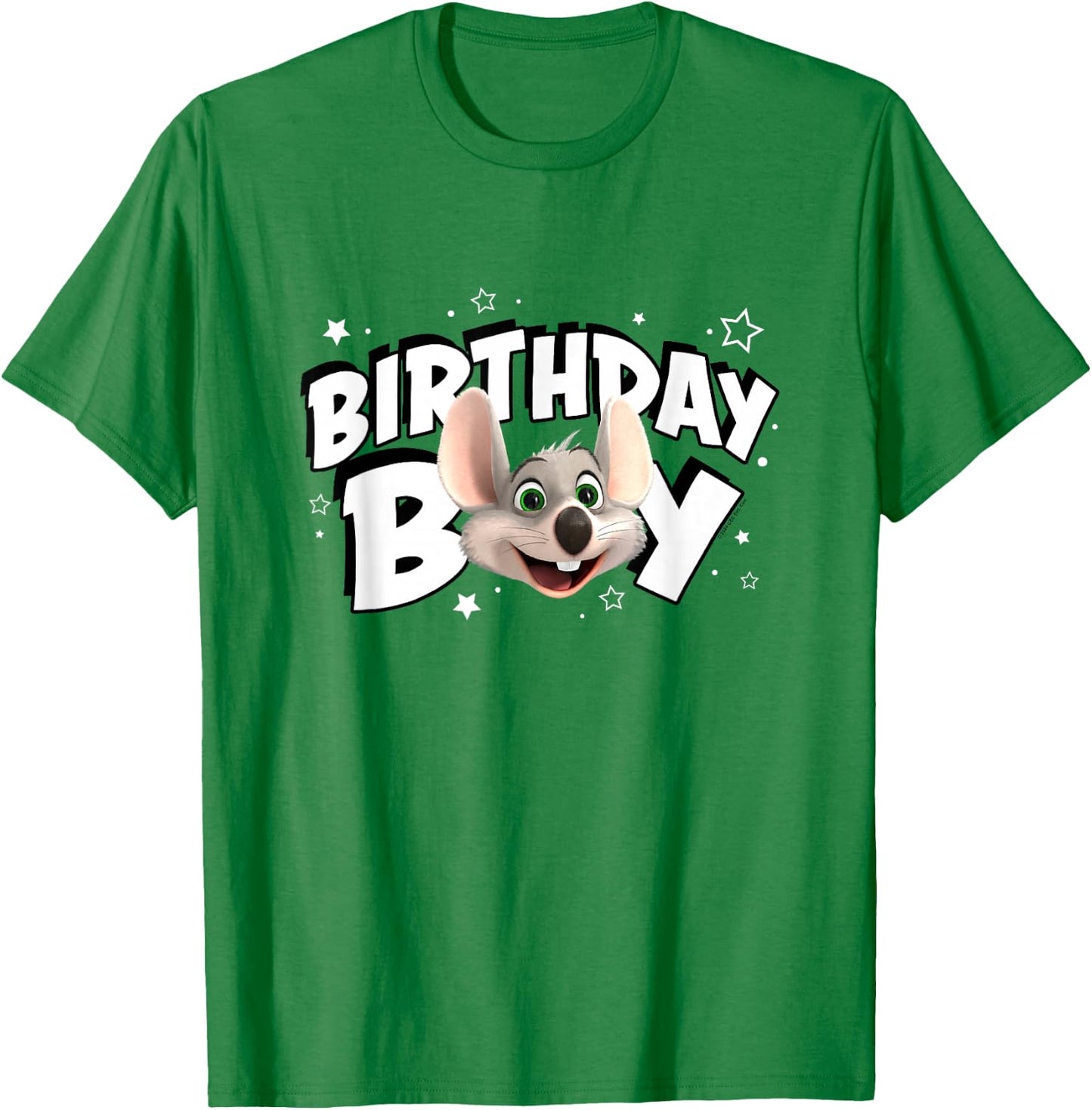 Chuck E. Cheese Birthday Boy Celebration Chuck Face Logo T-Shirt - T-Shirt | Irish Green
