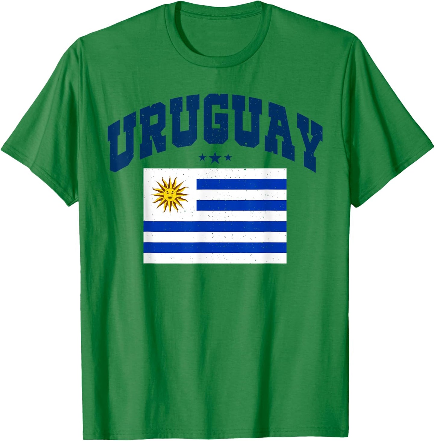 Vintage Uruguay Patriotic Throwback Athletic T-Shirt - T-Shirt | Irish Green