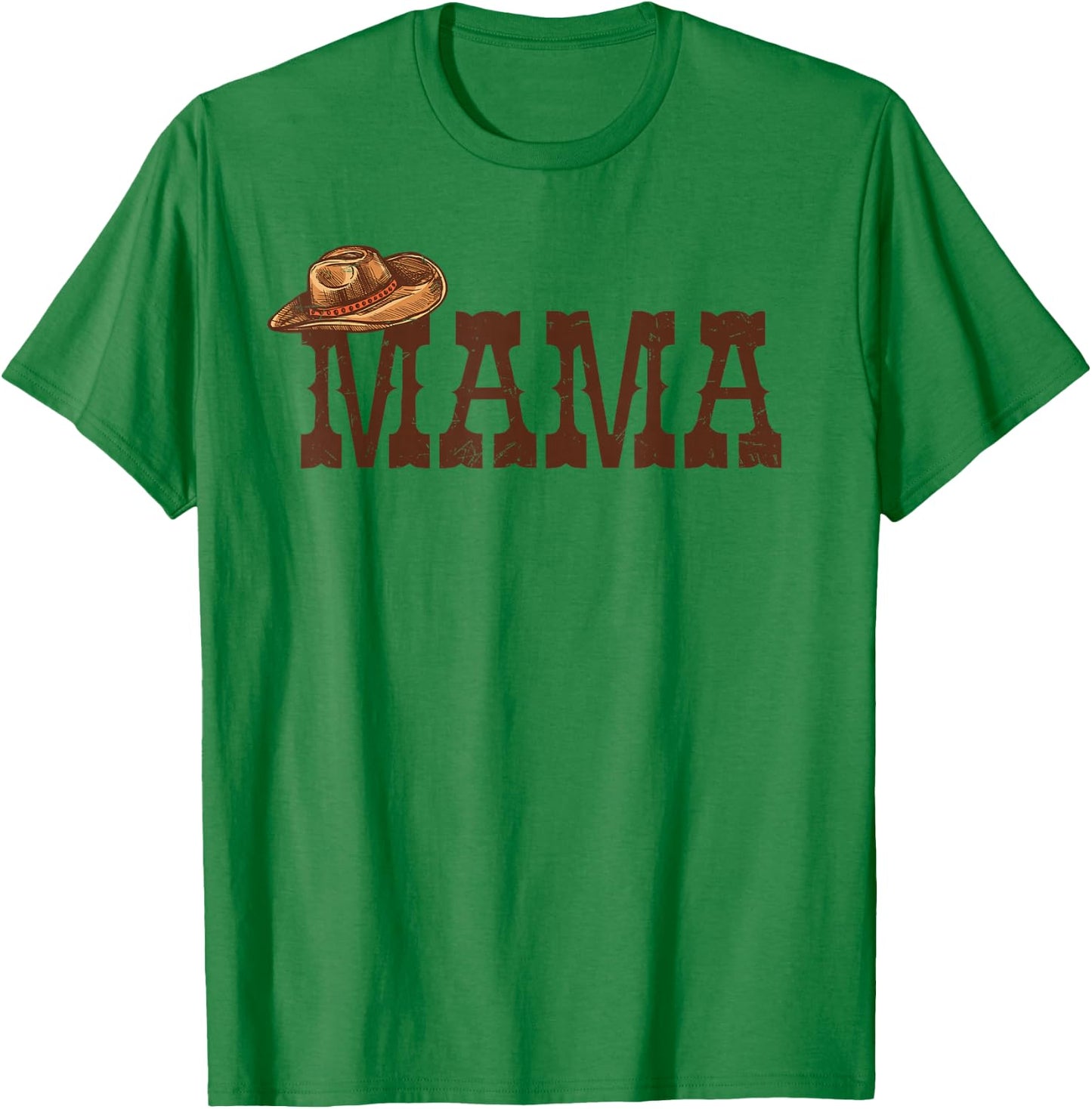 Mama Mom Western Family Matching Birthday Cowboy Cowgirl T-Shirt - T-Shirt | Irish Green