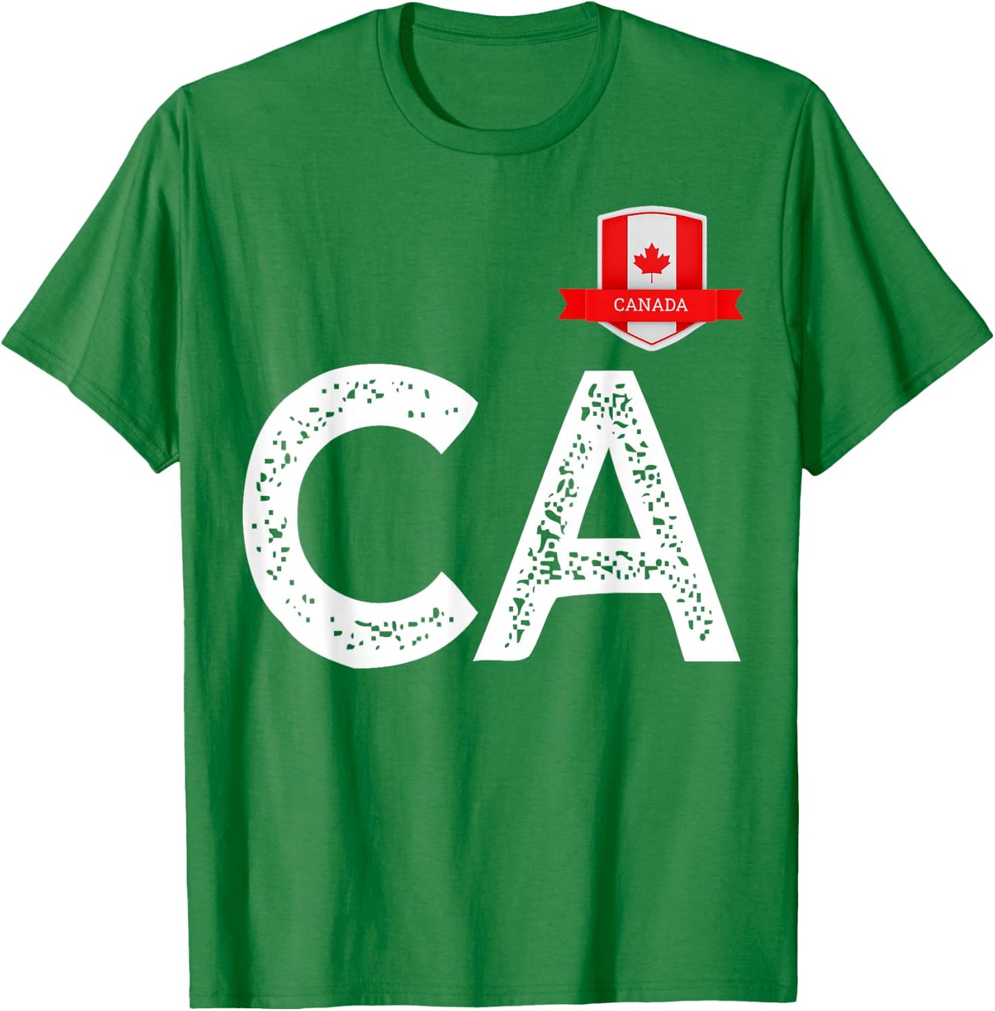 Canada Human-Flag C and Letter A Canadian T-Shirt - T-Shirt | Irish Green
