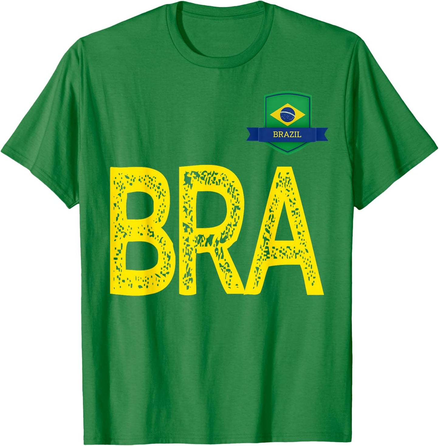 Brazil Human Flag Letter B and Letter R and A Brazil T-Shirt - T-Shirt | Irish Green