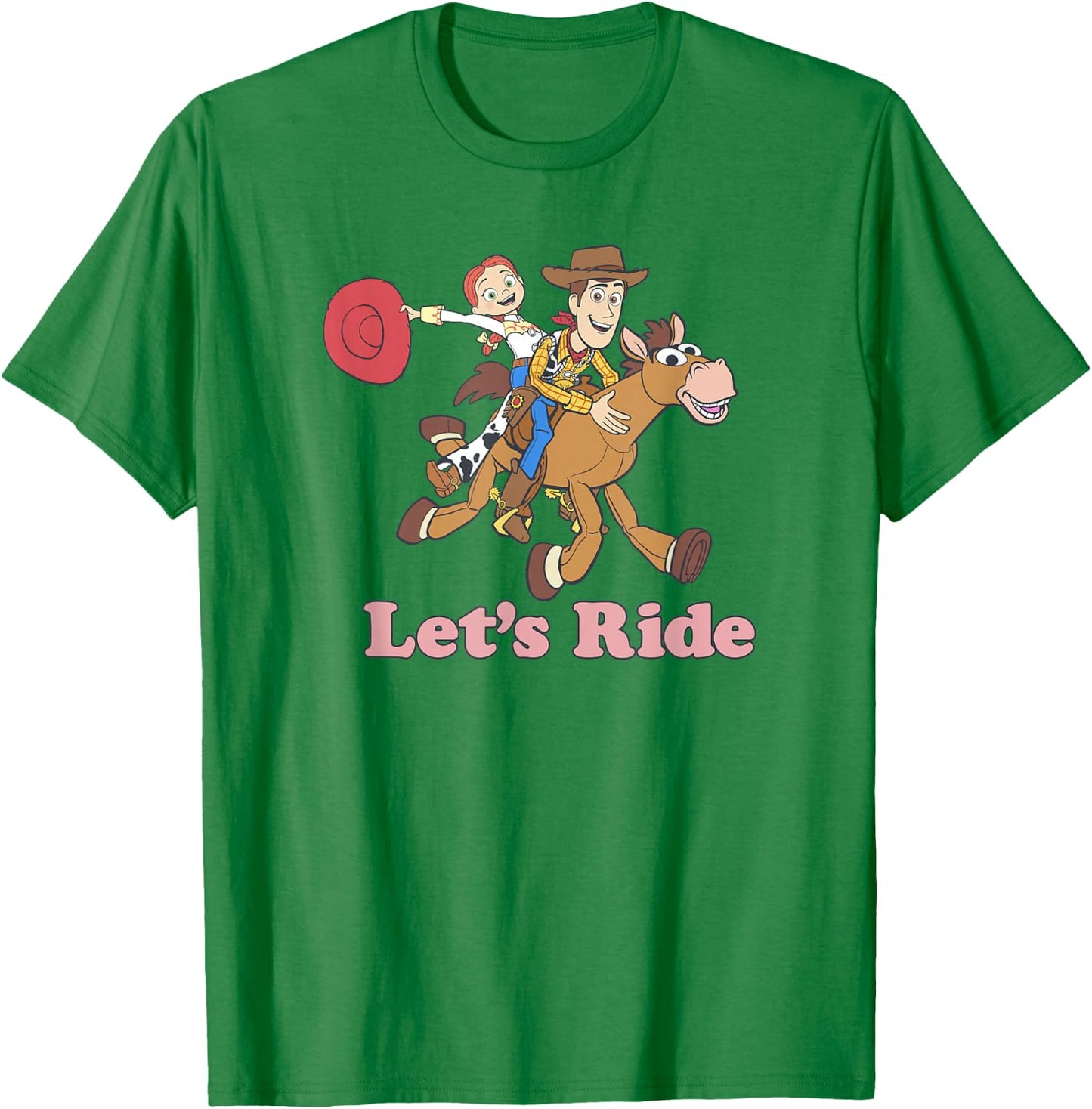 Disney Pixar Toy Story Woody & Jesse Let's Ride T-Shirt - T-Shirt | Irish Green