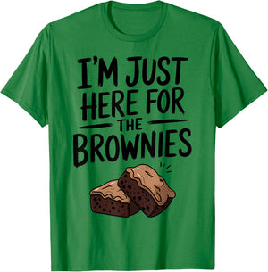 I'm Just Here For The Brownies T-Shirt - T-Shirt | Irish Green