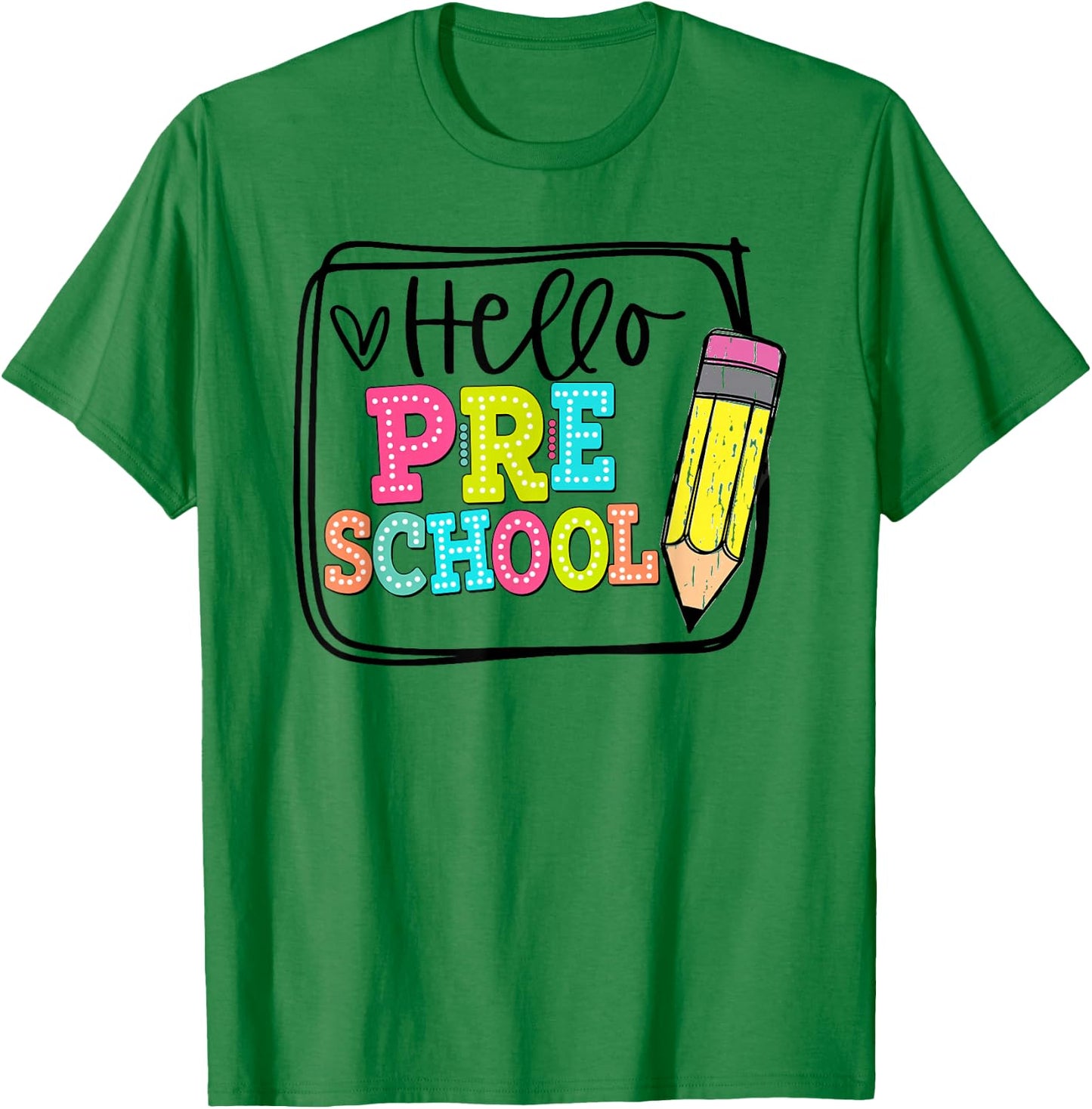 Hello preschool Team Pre-K Teacher Kids Back to School T-Shirt - T-Shirt | Irish Green