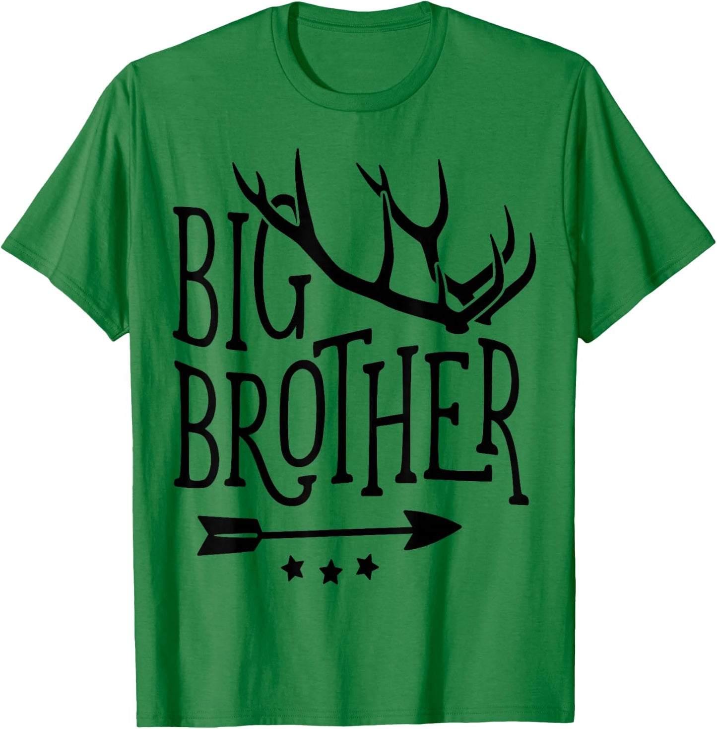 Big Brother Shirt Tribal Arrow Deer Antlers Kids Son Boys T-Shirt - T-Shirt | Irish Green