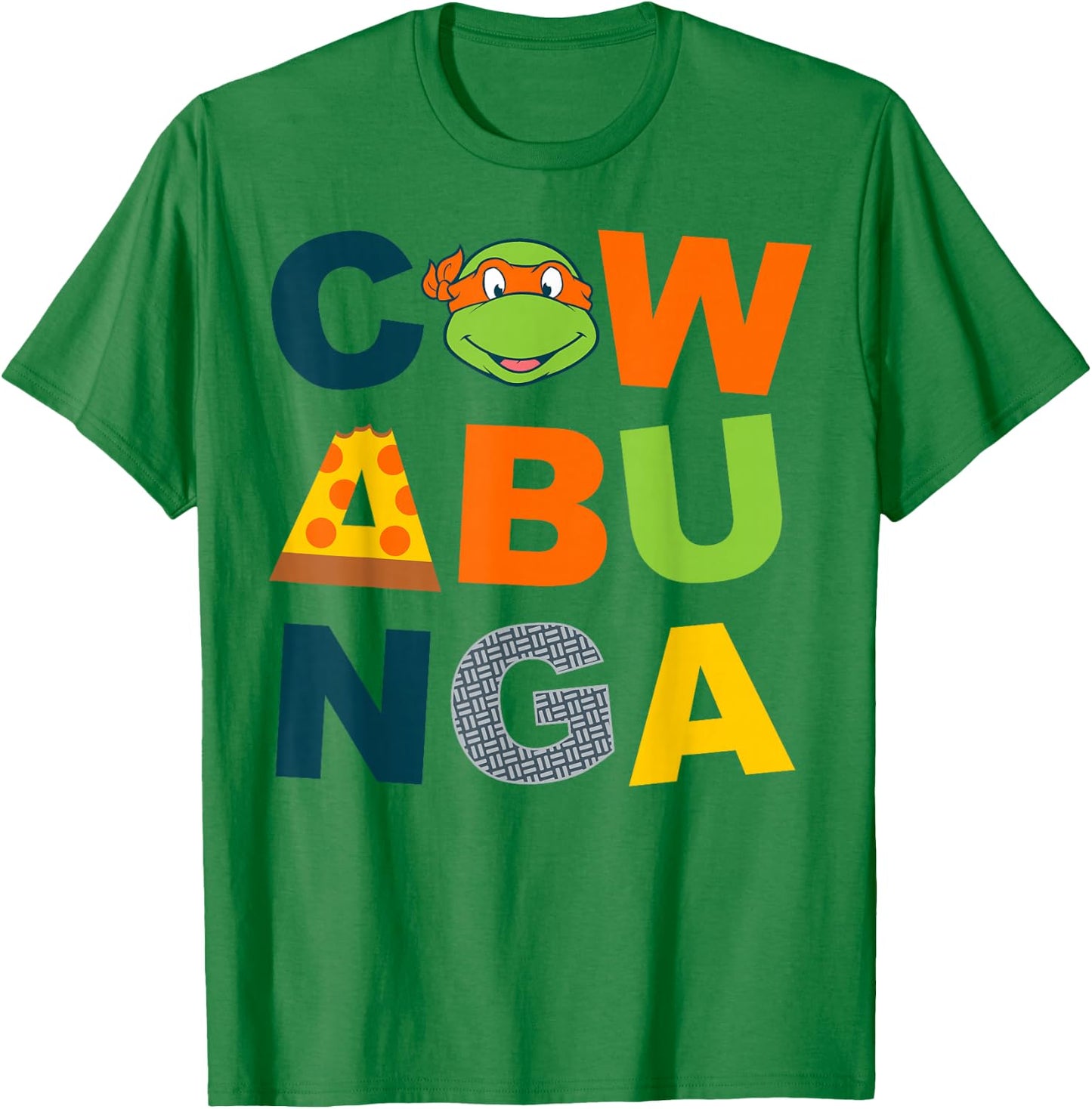 Teenage Mutant Ninja Turtles Cowabunga Large Lettered T-Shirt - T-Shirt | Irish Green
