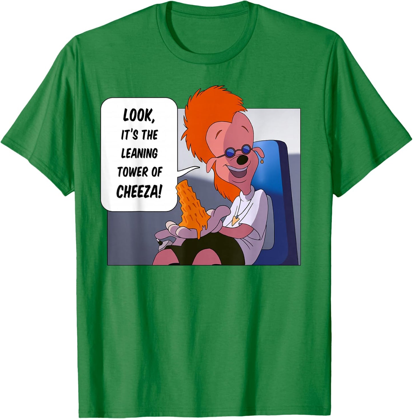 Disney A Goofy Movie The Leaning Tower of Cheeza Small T-Shirt - T-Shirt | Irish Green