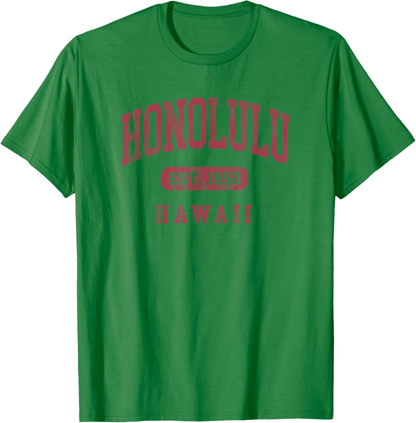 Honolulu Hawaii Souvenir Vintage Est 1850 T-Shirt - T-Shirt | Irish Green