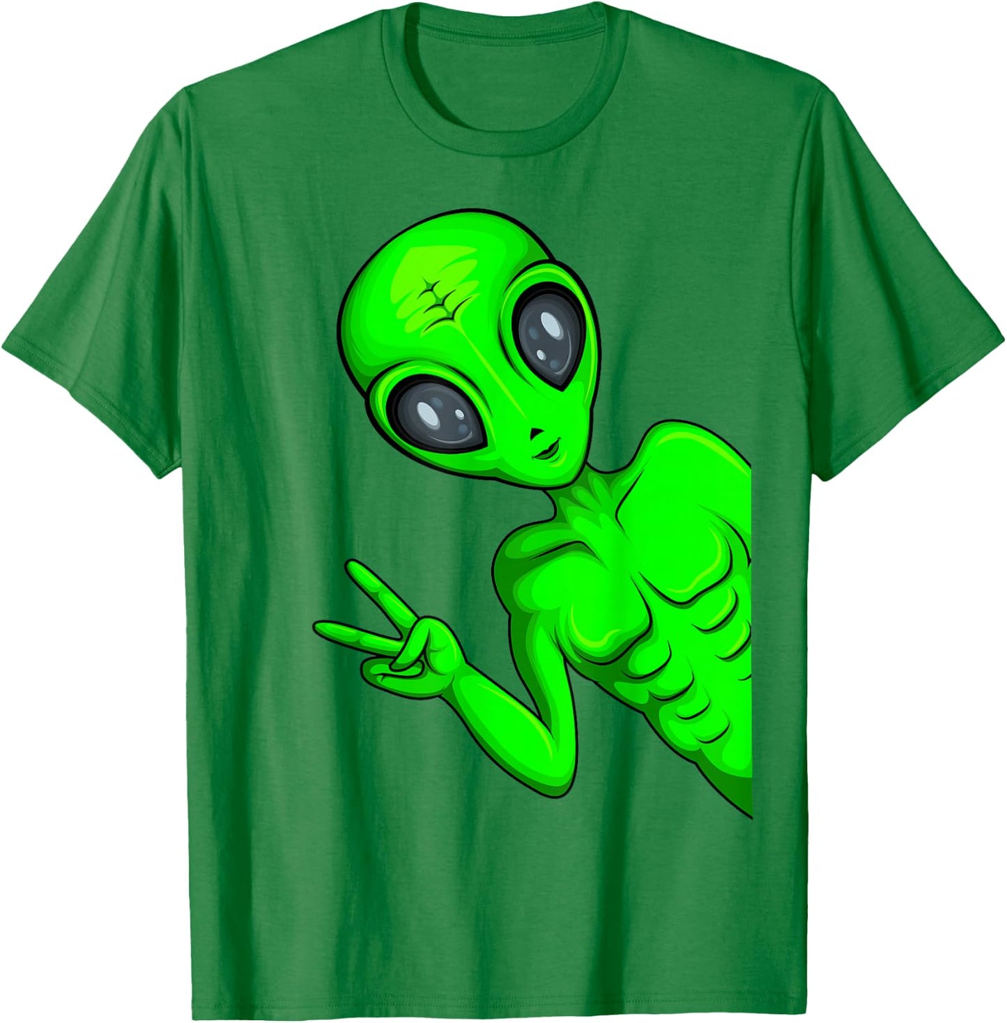Green Alien Ufo Boys Kids Women Men T-Shirt - T-Shirt | Irish Green