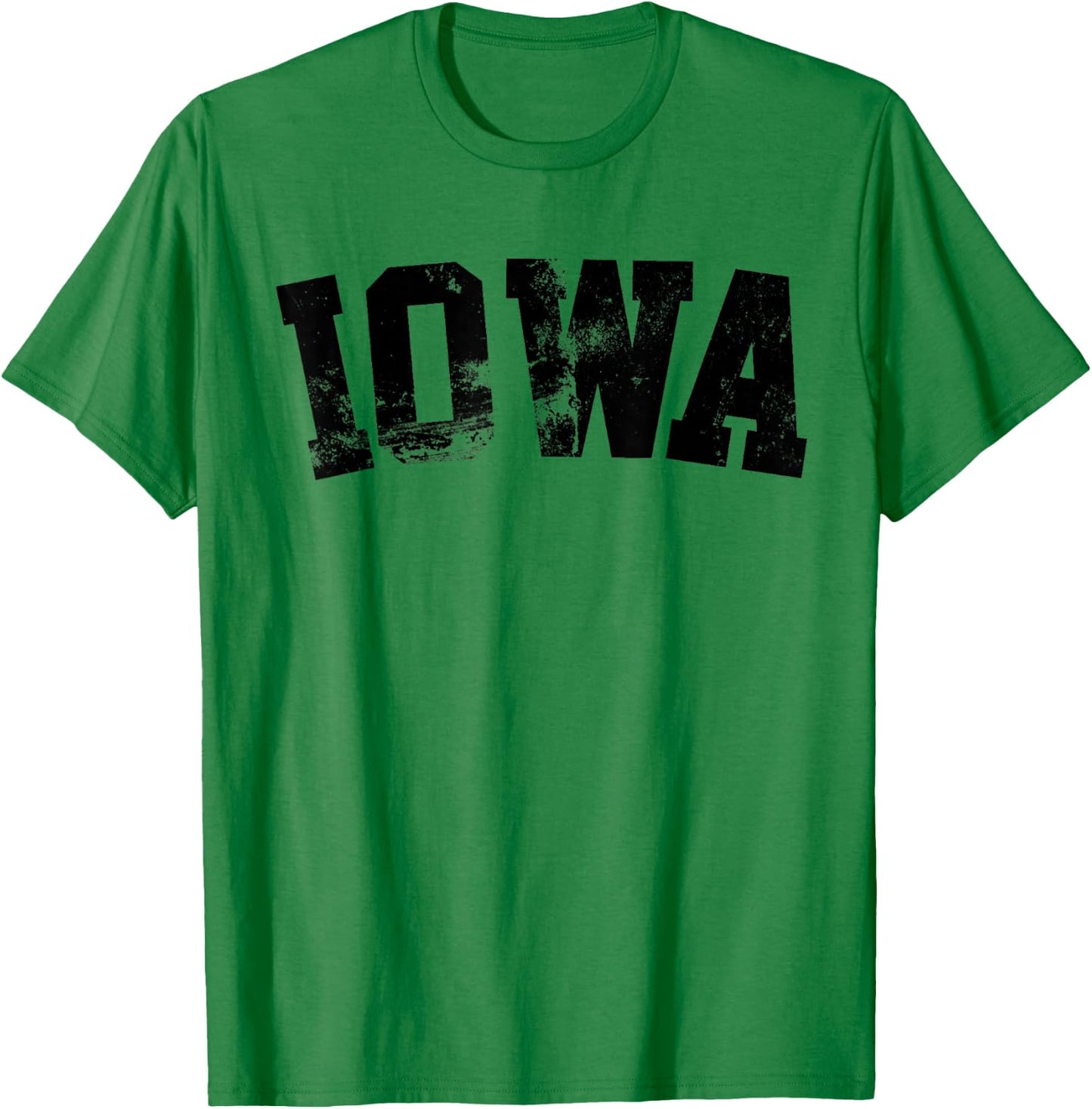 Retro Iowa Vintage Iowa Black Gold Iowa Throwback Design T-Shirt - T-Shirt | Irish Green