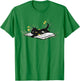 Cute Book Black Cat Book Lover Floral Teacher Life Women T-Shirt - T-Shirt | Irish Green