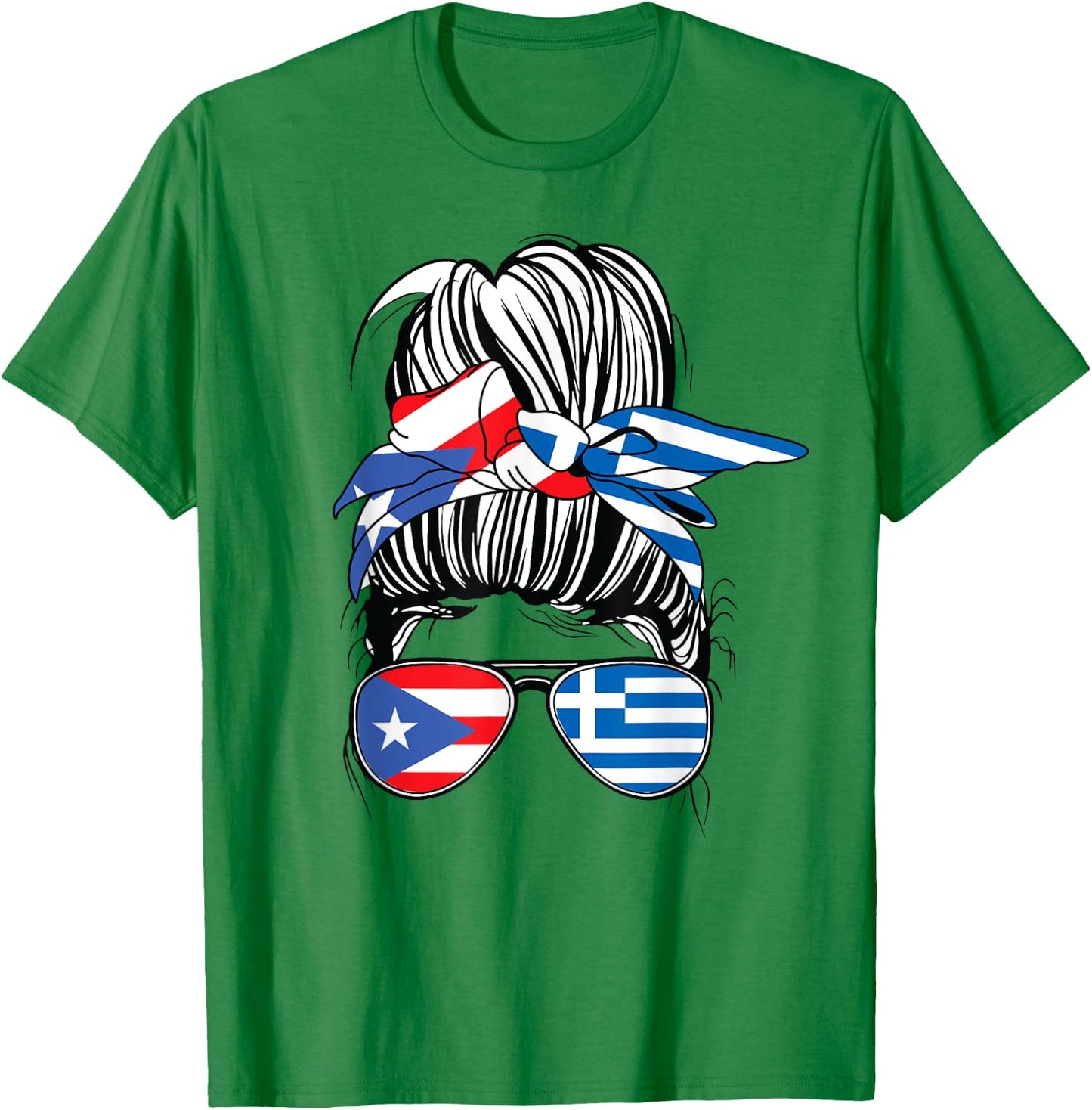 Puerto Rican Para Mujer Puerto Rico Women Greek Girl Greece T-Shirt - T-Shirt | Irish Green