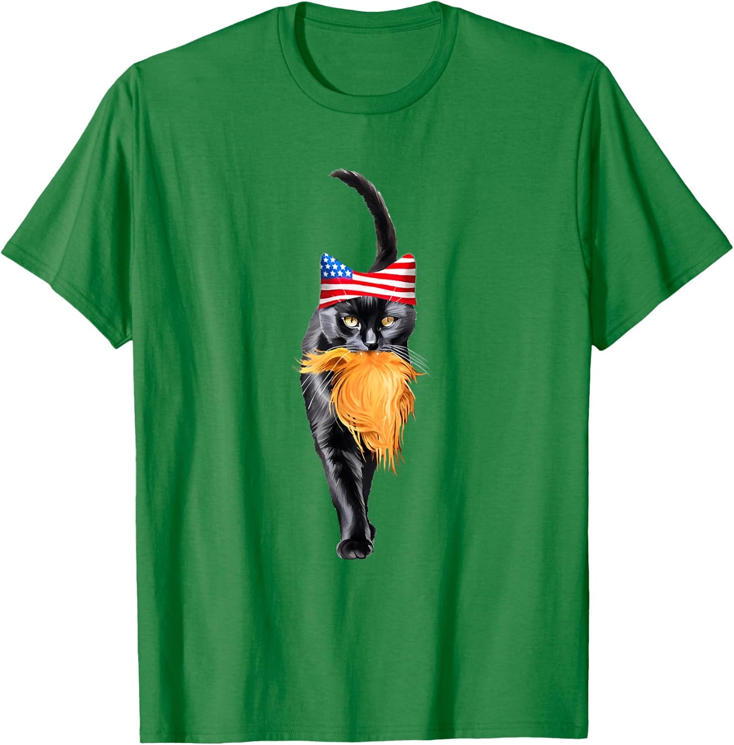 Funny Childless Cat Lady With Trump Hair Vote Kamala 2024 T-Shirt - T-Shirt | Irish Green
