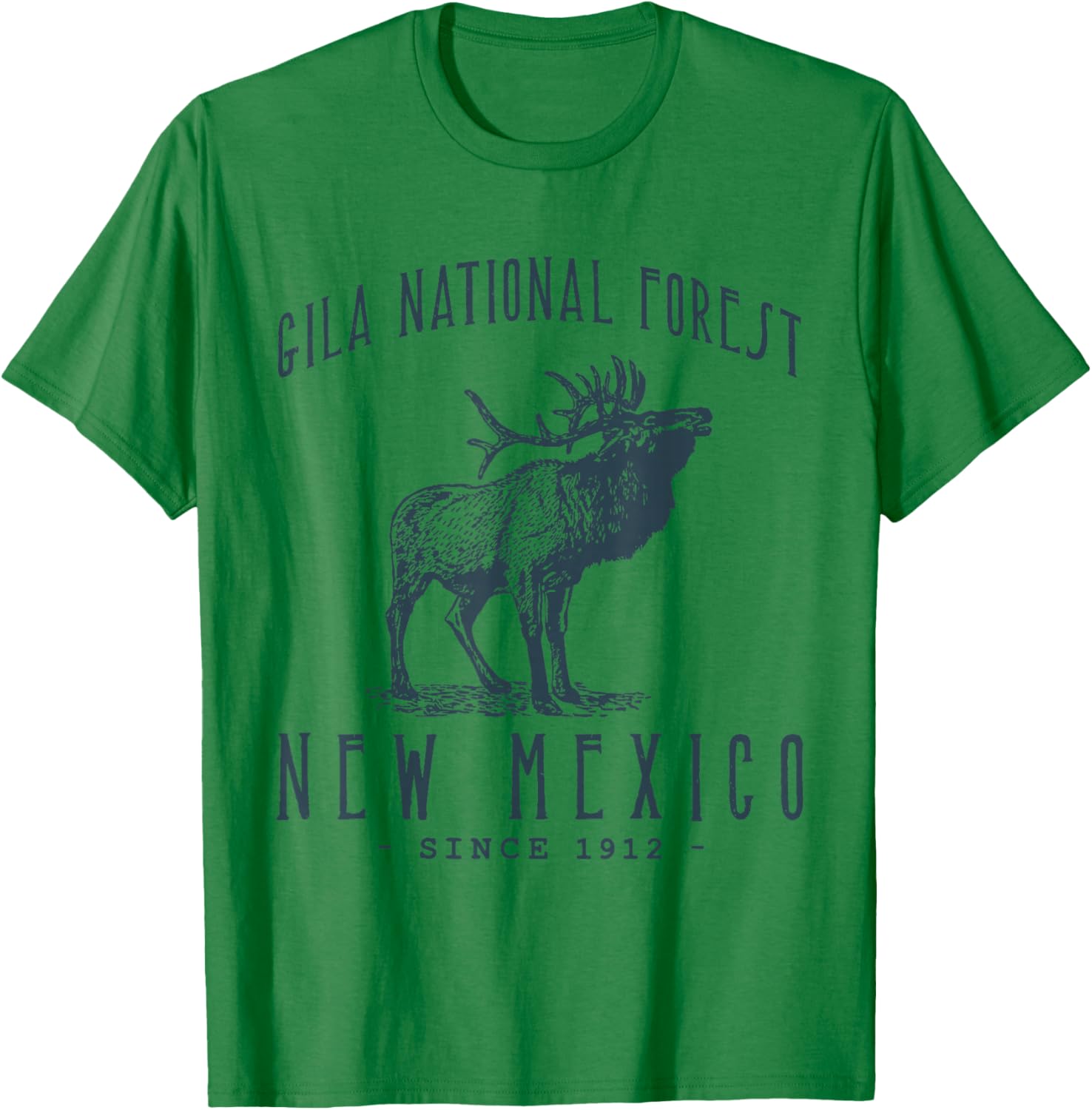 Gila National Forest Elk Hunting in New Mexico T-Shirt - T-Shirt | Irish Green