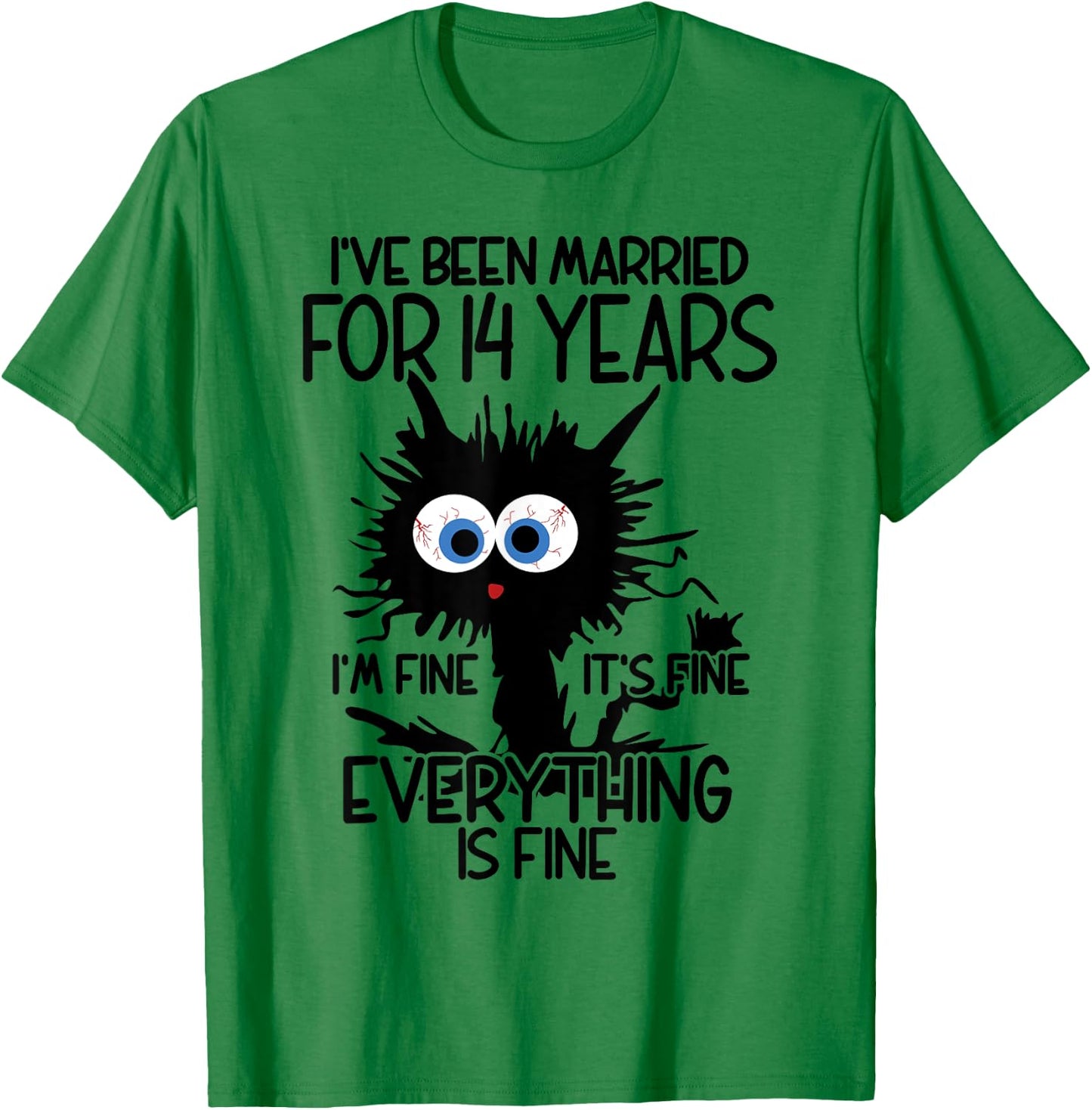 Ivory Wedding I've Been Married For 14 Years T-Shirt - T-Shirt | Irish Green