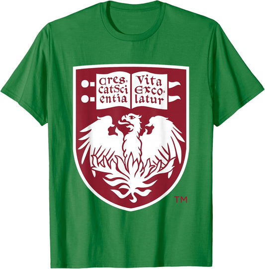 Chicago Maroons Icon Gray Officially Licensed T-Shirt - T-Shirt | Irish Green