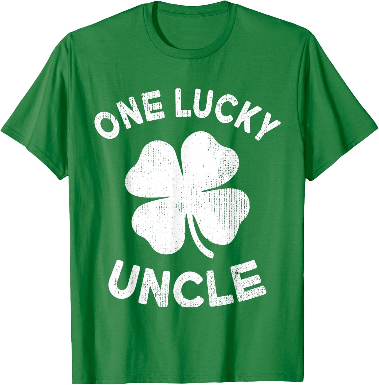 One Lucky Uncle St Patricks Day Green Shamrock Leaf T-Shirt - T-Shirt | Irish Green