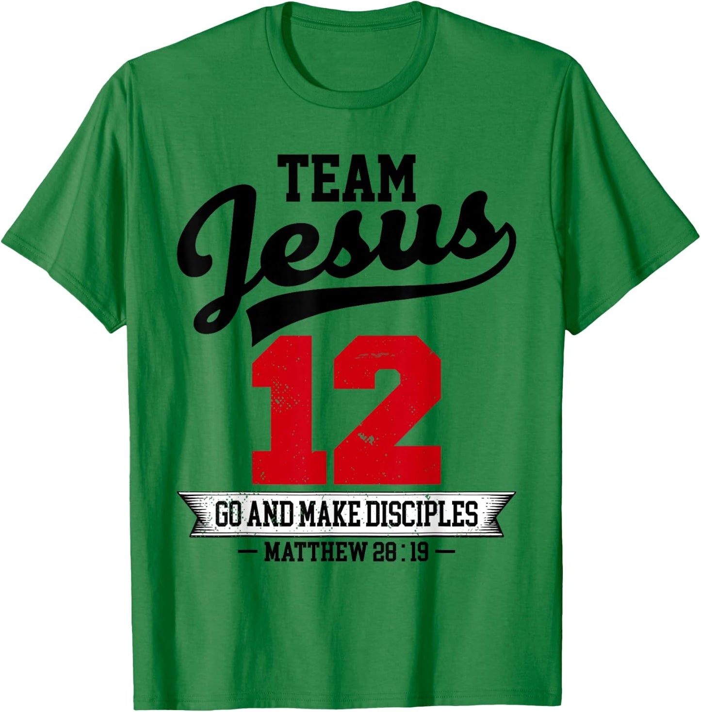 Jesus and Baseball Team Jesus Christian Matthew 28:19 Love T-Shirt - T-Shirt | Irish Green
