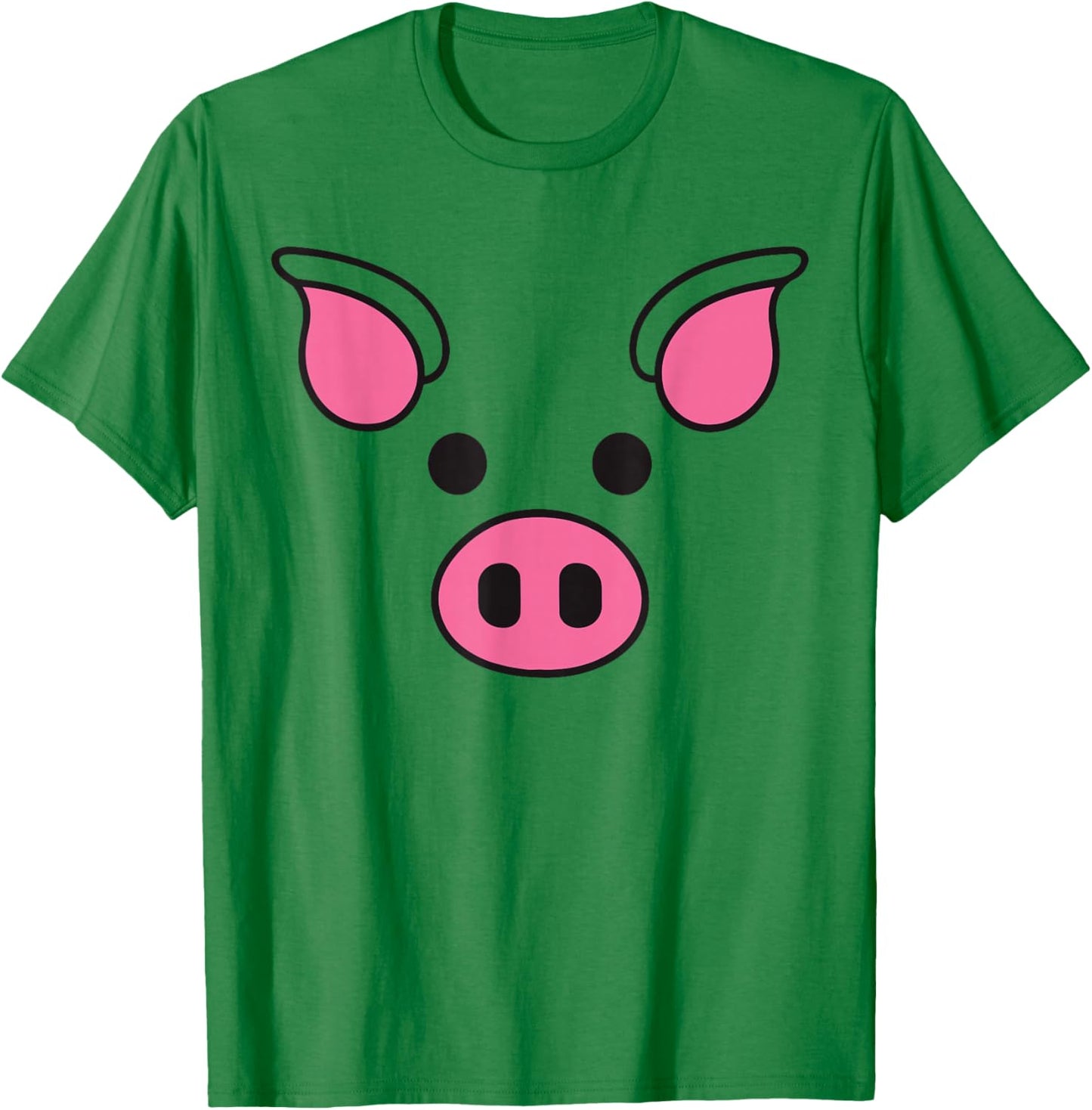 Pig Face Shirt Adult Kids Men Women Pig Face Costume T-Shirt - T-Shirt | Irish Green