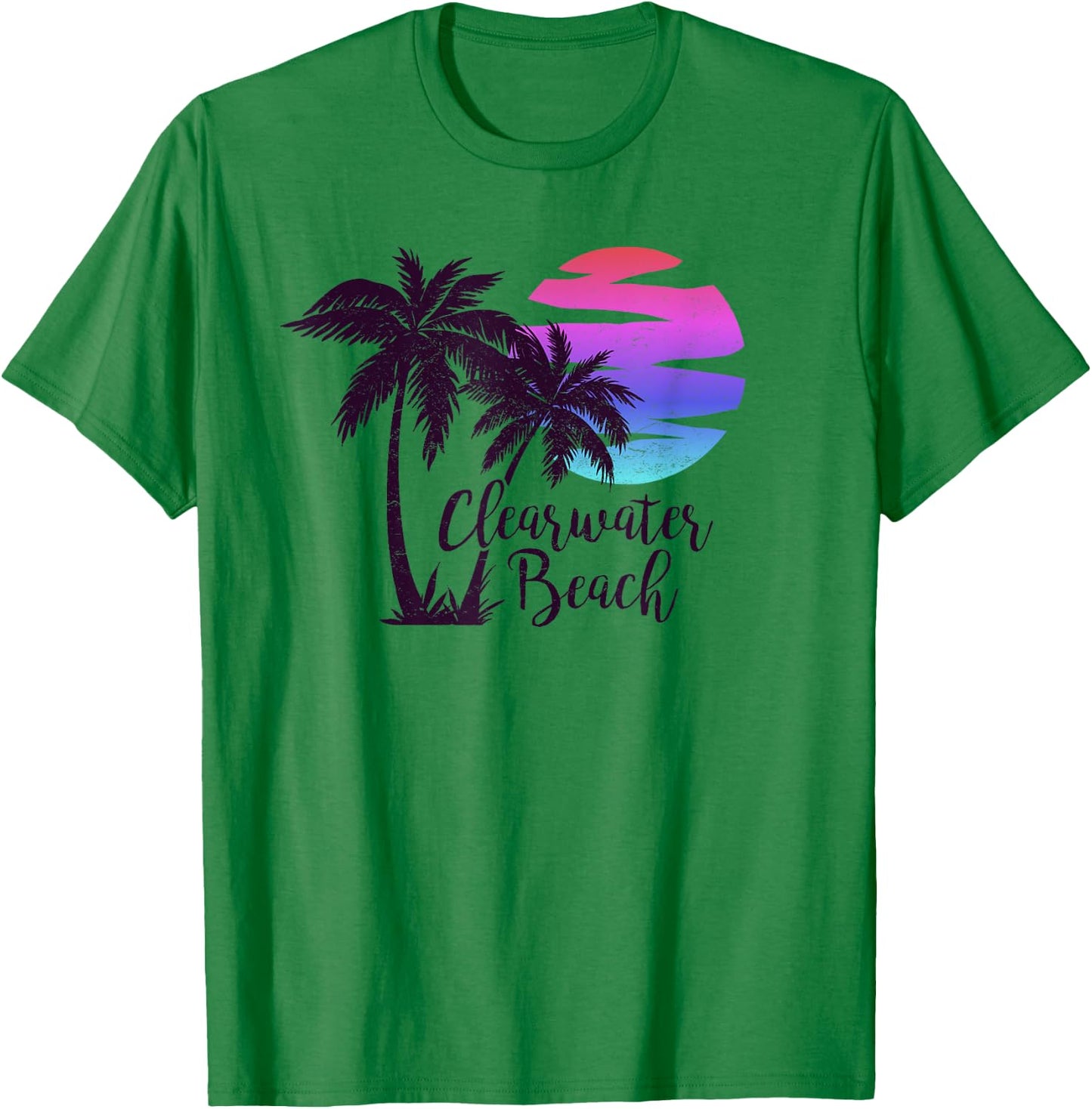 CLEARWATER BEACH Trip Vacation Spring Break Sunset Graphic Men Women Girls Kids T-Shirt - T-Shirt | Irish Green