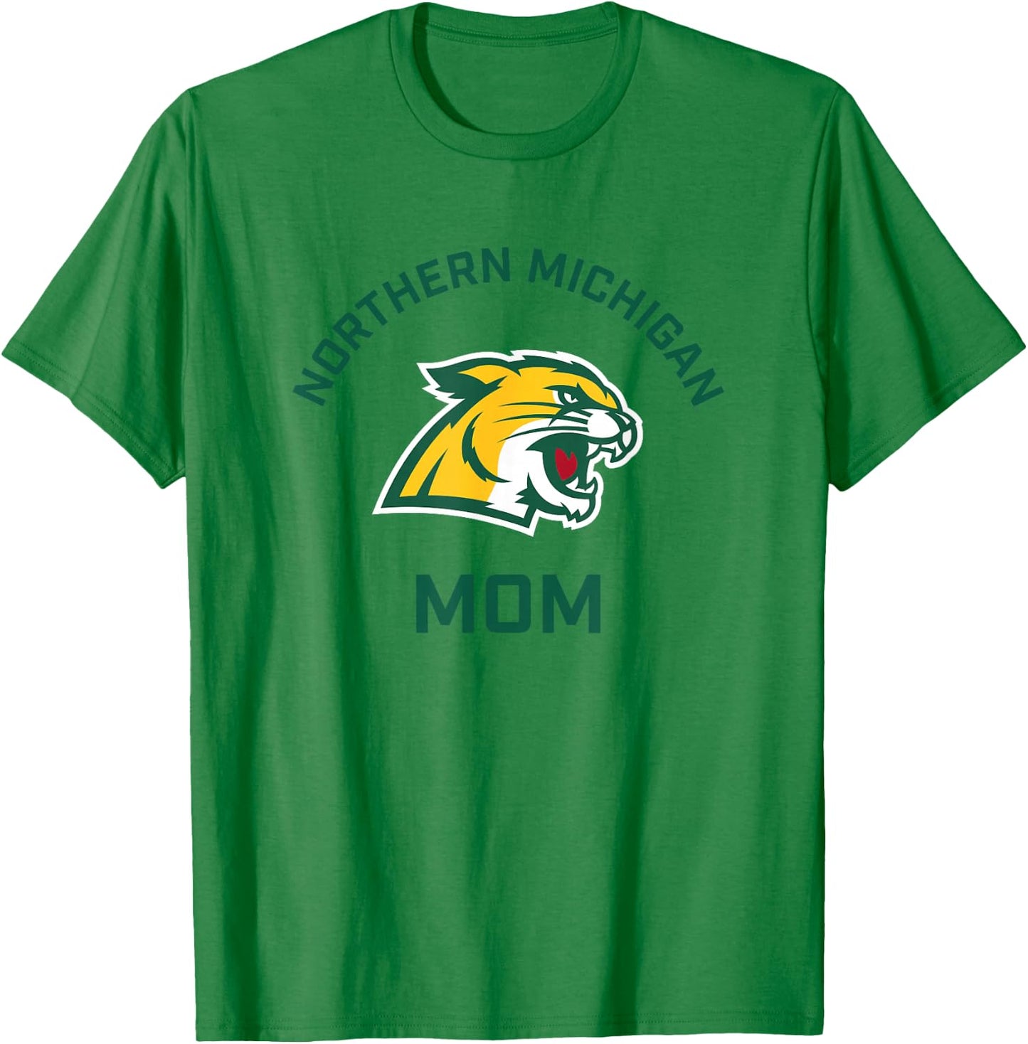 Northern Michigan University NMU Wildcats Arched Mom T-Shirt - T-Shirt | Irish Green