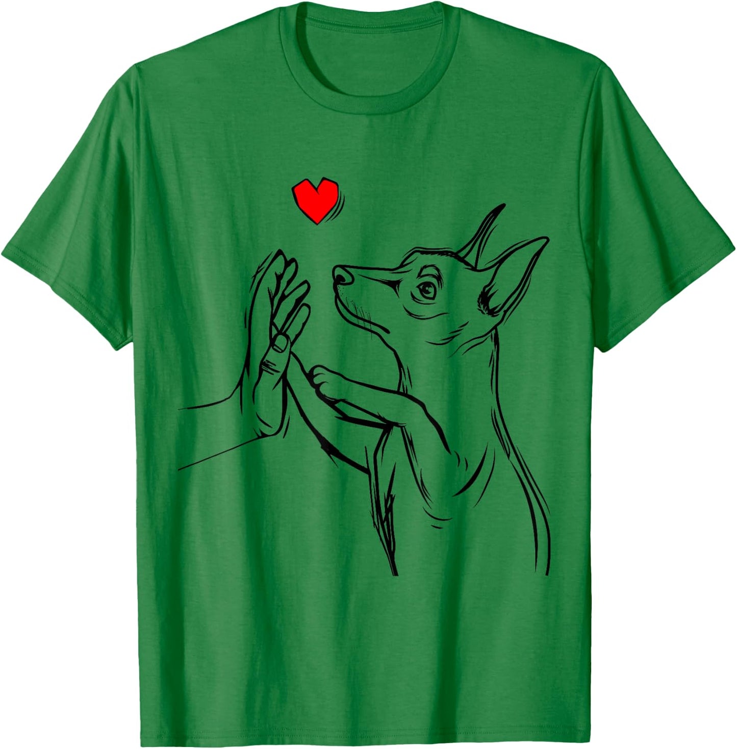 Min Pin Love Miniature Pinscher Dog Mom Women Girls T-Shirt - T-Shirt | Irish Green