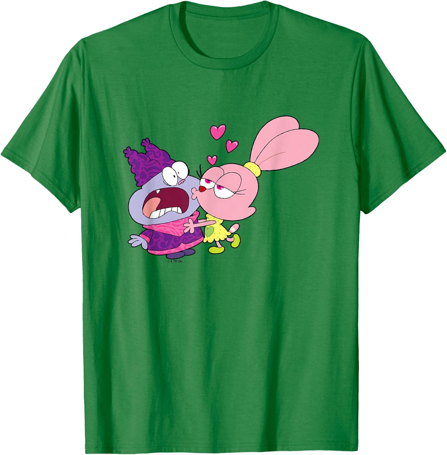 Chowder Valentine's Day Panini Kissing A Terrified Chowder T-Shirt - T-Shirt | Irish Green