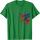 Abstract American Flag Patriotic Art T-Shirt - T-Shirt | Irish Green