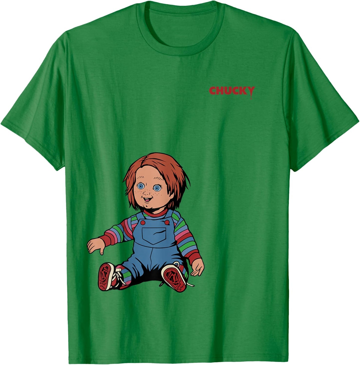 Chucky Little Angel Front & Back T-Shirt - T-Shirt | Irish Green