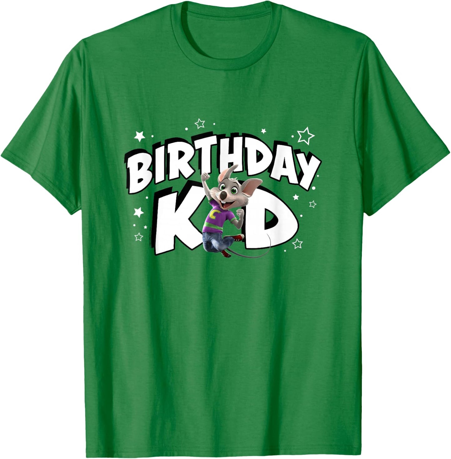 Chuck E. Cheese Birthday Kid Celebration Chuck Logo T-Shirt - T-Shirt | Irish Green