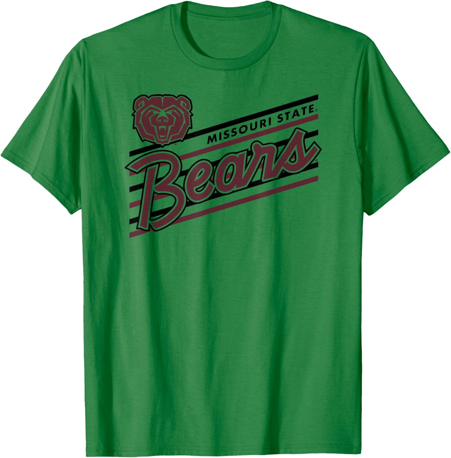 Missouri State Bears Retro Performer White T-Shirt - T-Shirt | Irish Green