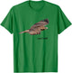 Cooper's Hawk In Flight Graphic Wildlife Birder T-Shirt - T-Shirt | Irish Green