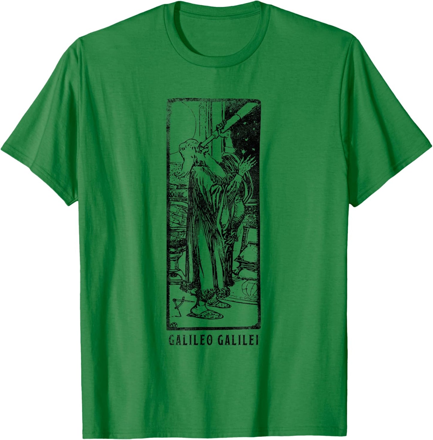 Galileo Galilei Shirt Vintage Cosmos Observer Physics Lover T-Shirt - T-Shirt | Irish Green