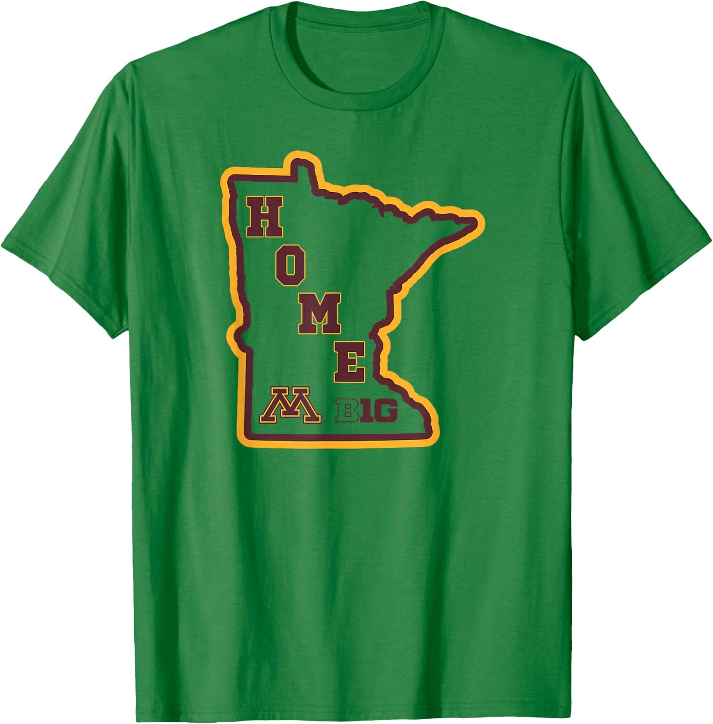 Minnesota Golden Gophers Big 10 Home State Logo T-Shirt - T-Shirt | Irish Green